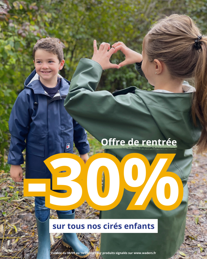offre de rentrée cirés enfants -30% septembre 2025